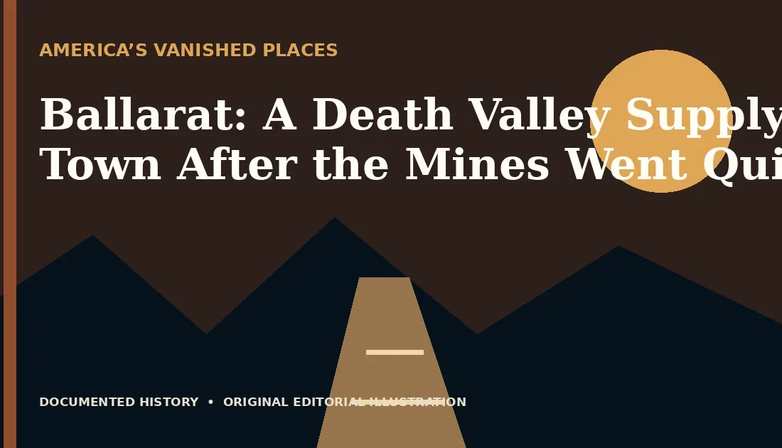 Ballarat: A Death Valley Supply Town After the Mines Went Quiet — original editorial illustration