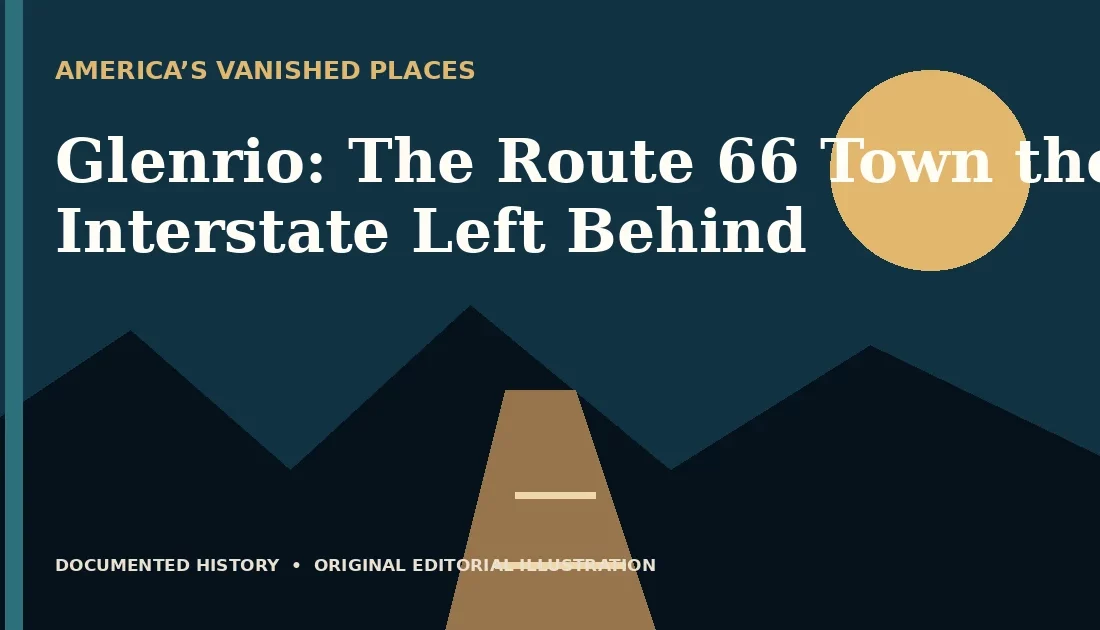Glenrio: The Route 66 Town the Interstate Left Behind — original editorial illustration