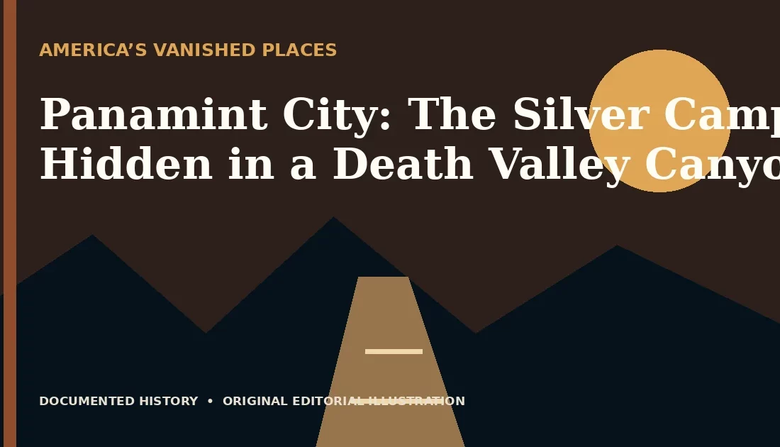 Panamint City: The Silver Camp Hidden in a Death Valley Canyon — original editorial illustration