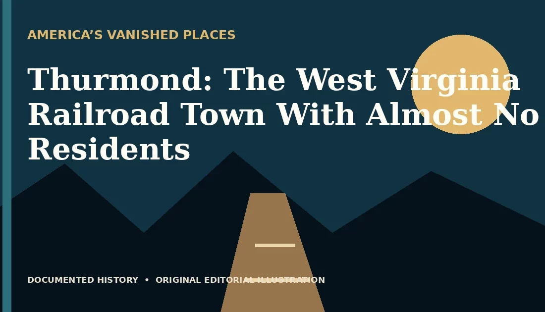 Thurmond: The West Virginia Railroad Town With Almost No Residents — original editorial illustration