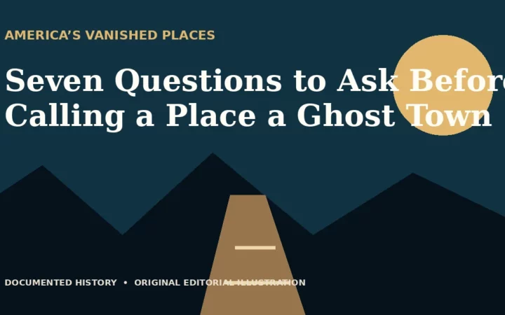 Seven Questions to Ask Before Calling a Place a Ghost Town — original editorial illustration