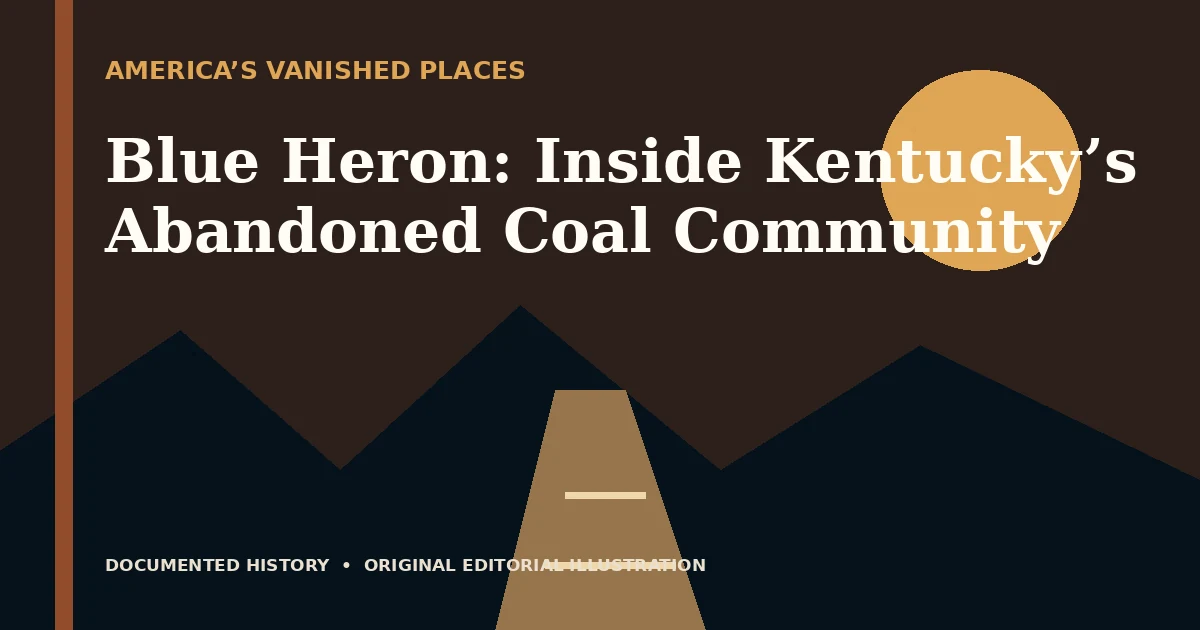 Blue Heron: Inside Kentucky’s Abandoned Coal Community — original editorial illustration