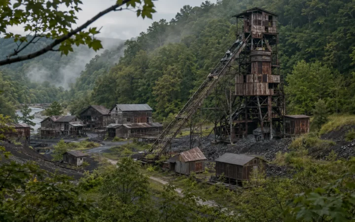 Blue Heron: Inside Kentucky’s Abandoned Coal Community — original editorial illustration