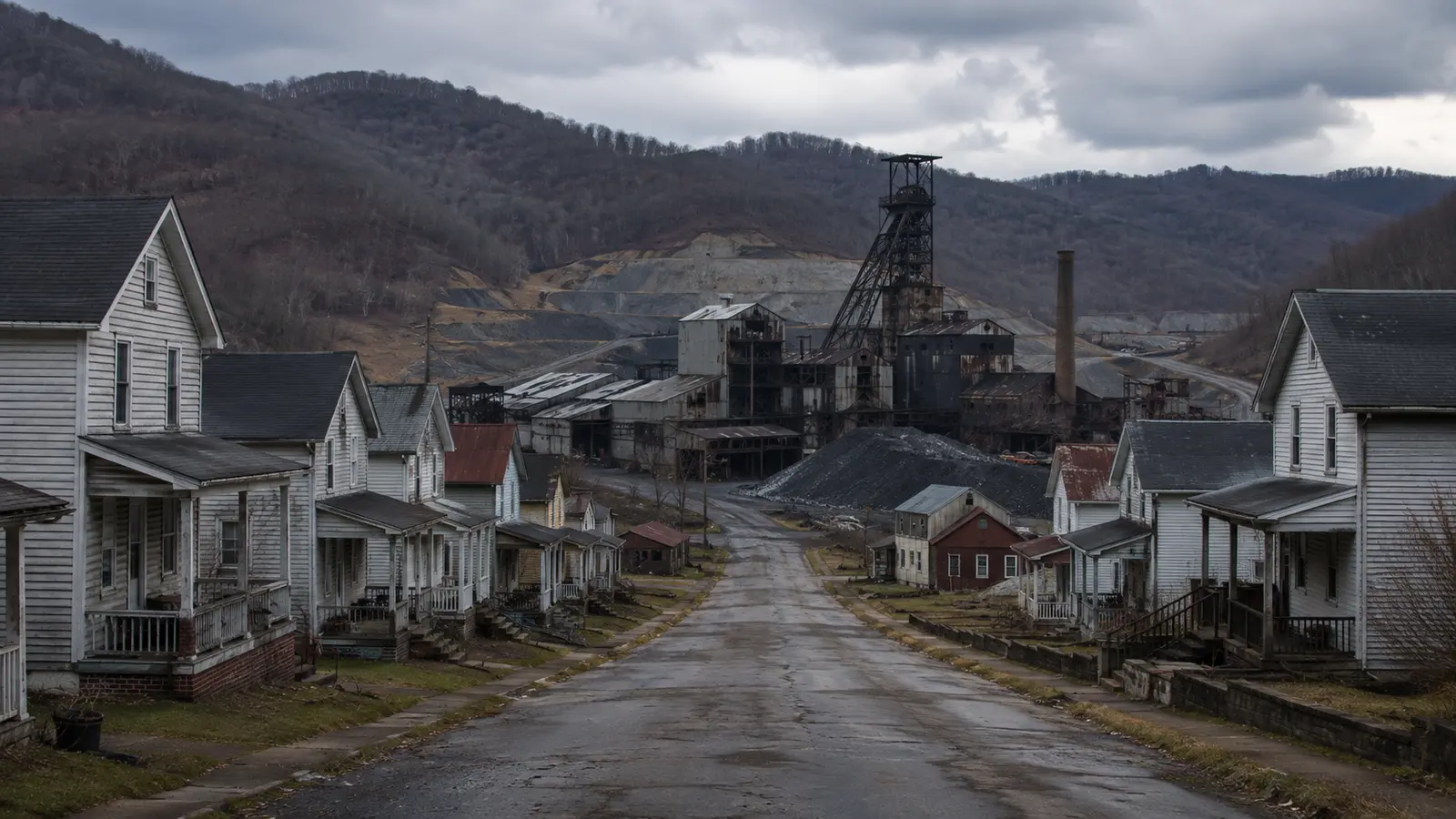 What Happened to America’s Company Towns When the Work Ended? — AI-assisted editorial illustration