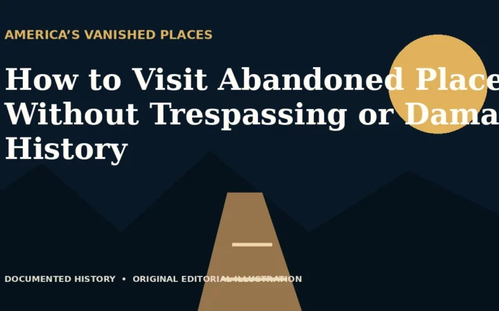 How to Visit Abandoned Places Without Trespassing or Damaging History — original editorial illustration
