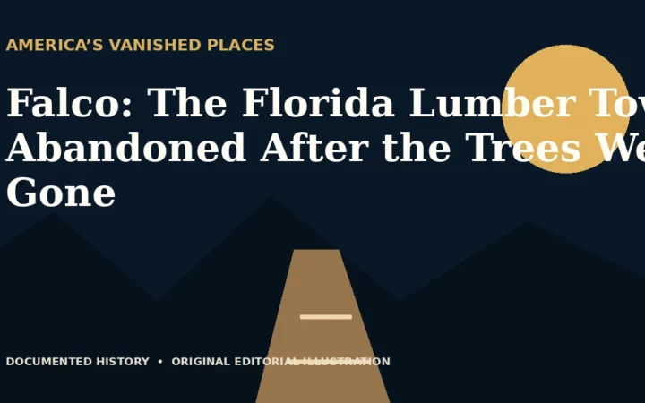 Falco: The Florida Lumber Town Abandoned After the Trees Were Gone — original editorial illustration