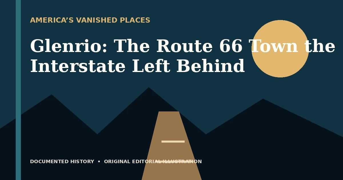 Glenrio: The Route 66 Town the Interstate Left Behind — original editorial illustration