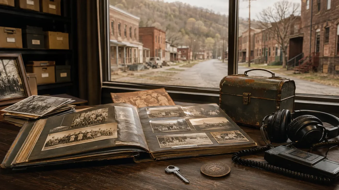 The Human Story Missing From Most Abandoned-Place Photos — AI-assisted editorial illustration