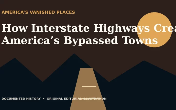 How Interstate Highways Created America’s Bypassed Towns — original editorial illustration