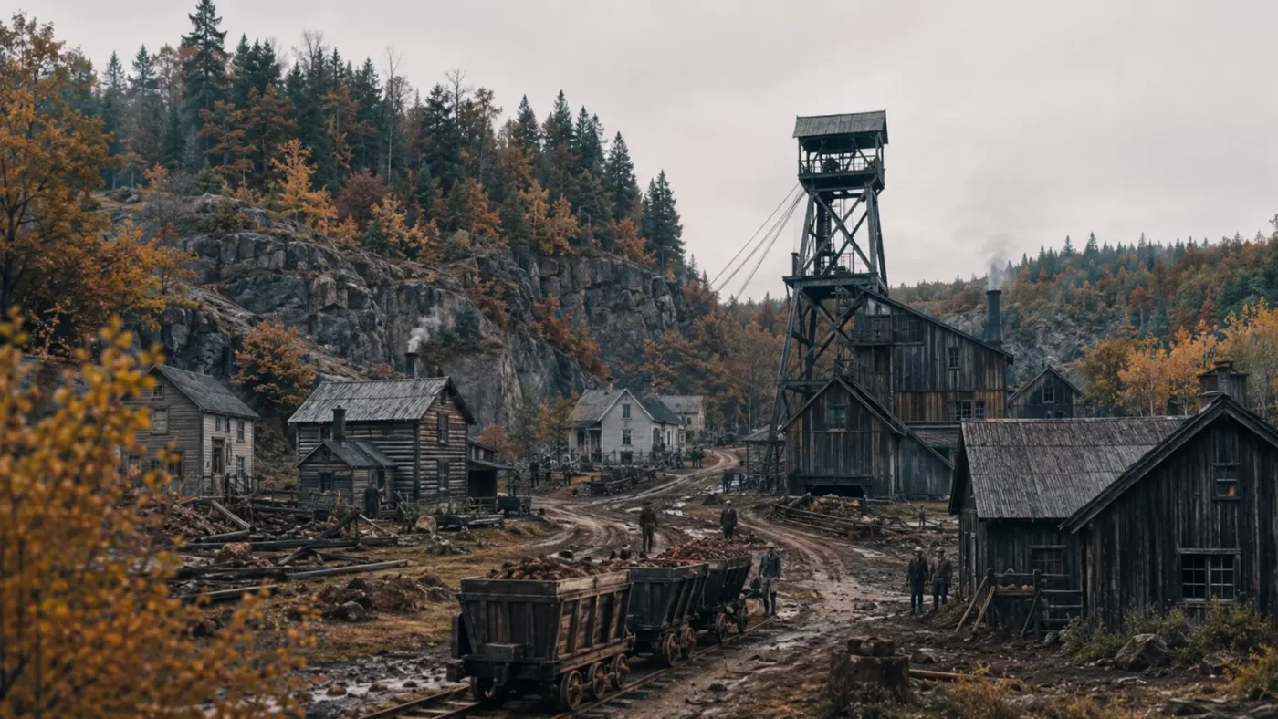 Mansfield: Michigan’s Iron-Mining Ghost Town in Federal Photographs — AI-assisted editorial illustration