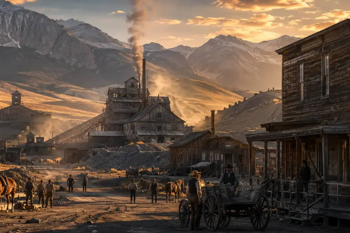 Pony, Montana: A Mining Town Documented in 1939 — AI-assisted editorial illustration