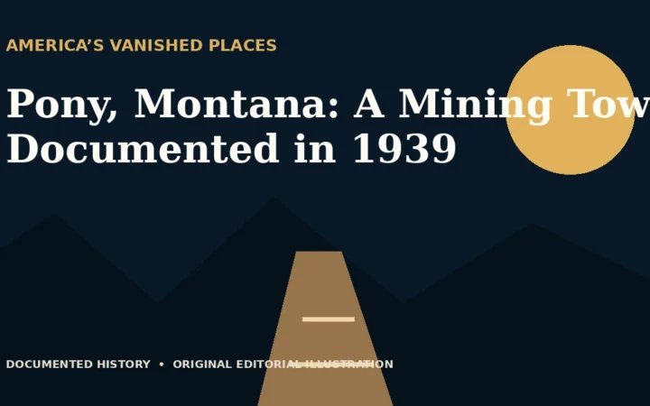Pony, Montana: A Mining Town Documented in 1939 — original editorial illustration