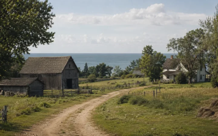 Port Oneida: The Lake Michigan Village That Faded by 1934 — AI-assisted editorial illustration
