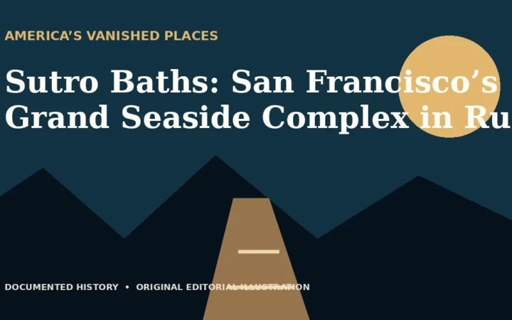 Sutro Baths: San Francisco’s Grand Seaside Complex in Ruins — original editorial illustration