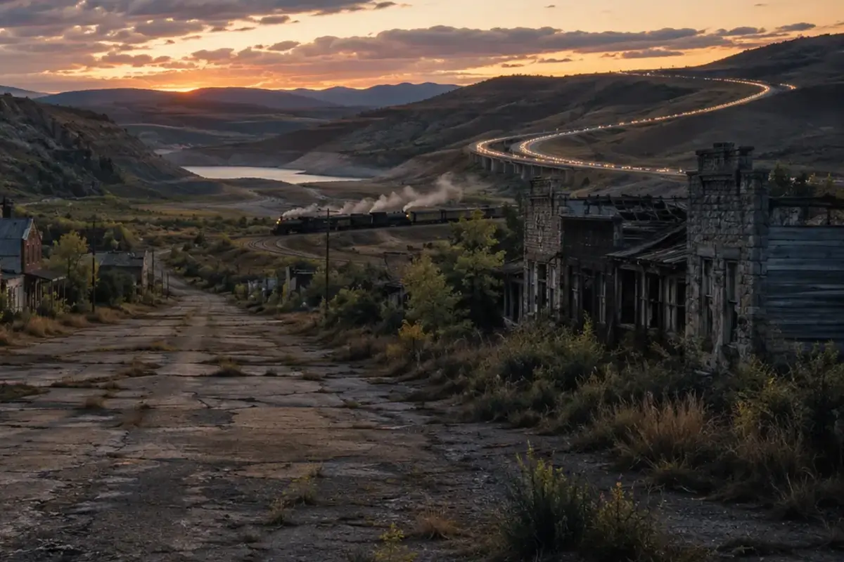 Why American Ghost Towns Vanish: Six Patterns Behind the Empty Streets — AI-assisted editorial illustration